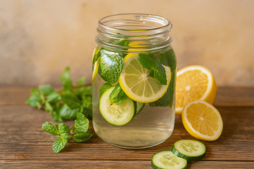 Detox mit Zitrone und Minze