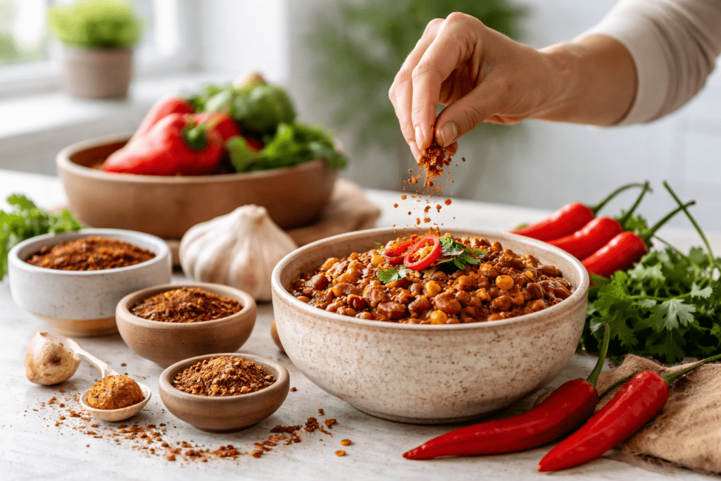 Scharfe Gewürze wie Chili werden verwendet, um den Stoffwechsel anzuregen