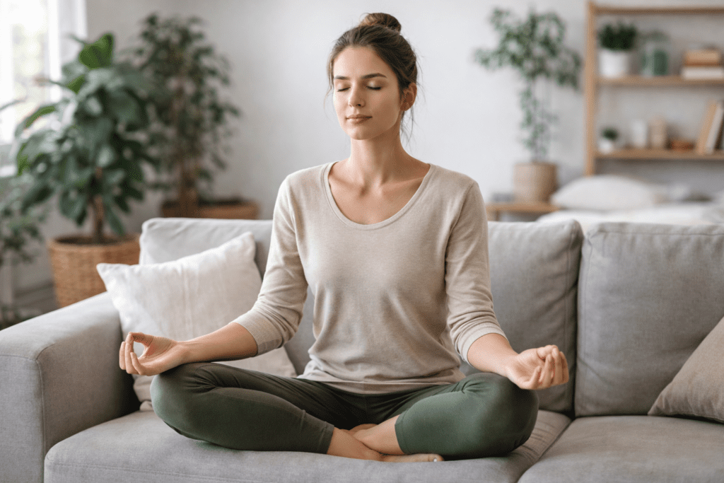 Meditation und Entspannung helfen dabei, Stress zu reduzieren und den Stoffwechsel anzuregen