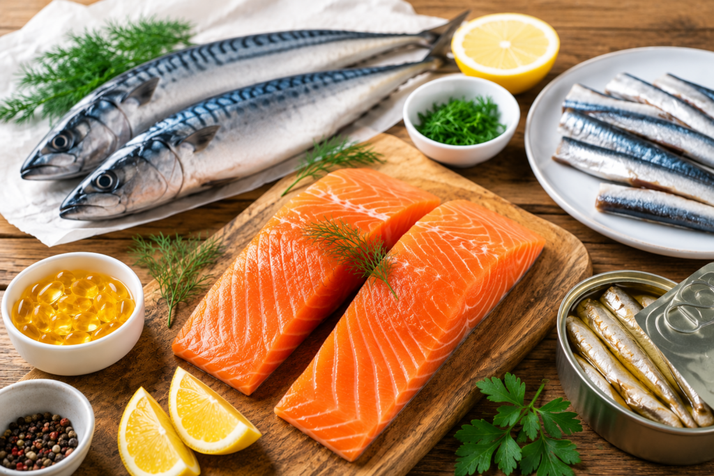 Frischer fetter Fisch als beste natürliche Quelle für Vitamin D